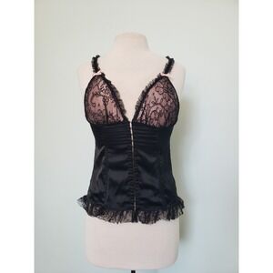 Victoria's Secret 36B Sexy Little‎ Things Top Maid Babydoll Lingerie Frilly Pink